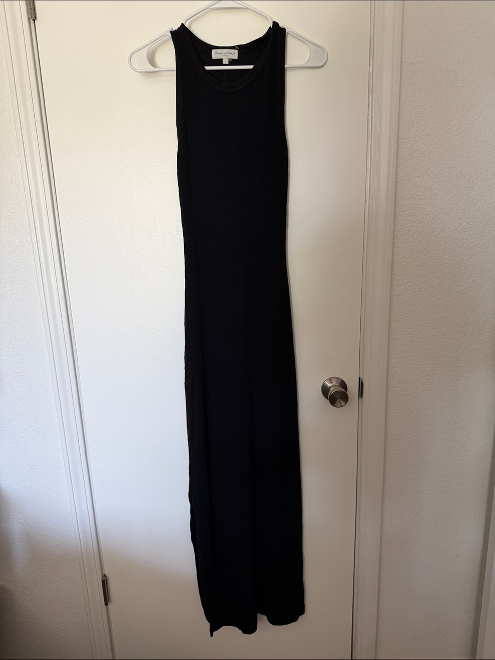 Michael Stars Black Ribbed Tank Maxi Dress